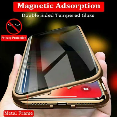 360 Anti-Spy Magnetic Glass Full Case For Samsung S24 Ultra S23 S22 S21 S20 Plus • $22.99