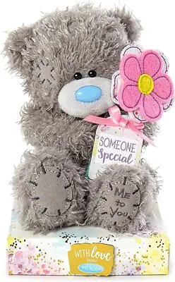 Me To You Tatty Teddy With Embroidered Flower And Personalised Stickers For Fri • £13.76