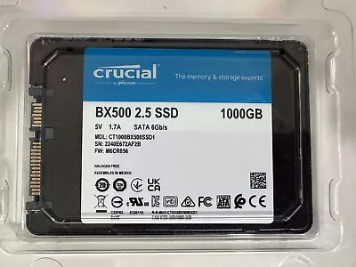 Crucial SSD 1TB BX500 Solid State Drive 2.5  SATAIII MX500 • $110