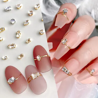 20pcs 3D Silver Gold Pink Nail Charms Super SparklingNail Art Nail Rhinestones • $2.36