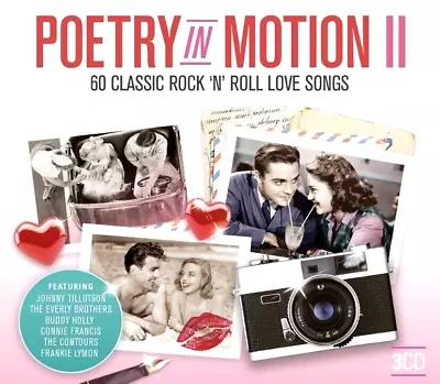 Poetry In Motion 2 CD NEW AND SEALED 3 Disc Box Set 1950s 60s Rock And Roll Hits • £5.95