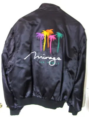 Mirage Las Vegas Vintage Black Satin Jacket  Large • $95.99