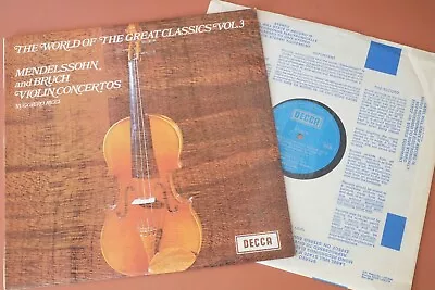 SPA 88 Mendelssohn Bruch Violin Concertos Ruggiero Ricci DECCA UK STEREO LP • $2.74