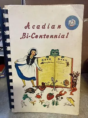 Vintage 1955 FRENCH ACADIAN COOKBOOK Jennings Louisiana BI-CENTENNIAL Handicraft • $25.99