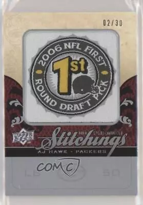 2008 UD Premier Premier Stitchings Variation Logo Silver /30 AJ Hawk #PS-AH • $9.44