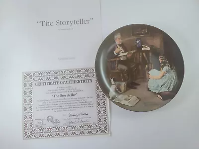 B2G1 Norman Rockwell Collector Plate  The Storyteller  1984 W/ Box & COA • $10.95