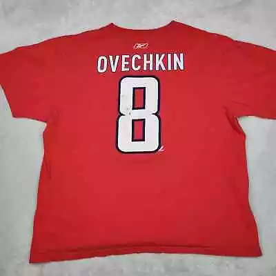 Washington Capitals Shirt Mens Red Alex Ovechkin Jersey Hockey Team Crew Adult • $10