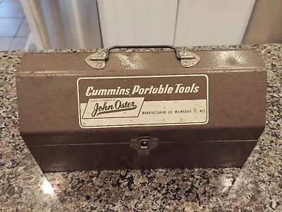 Vintage Cummins Portable Tools John Oster Milwaukee Small Metal Tool Box 12” VTG • $35