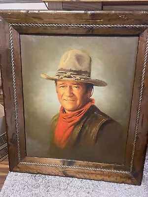 ORIGINAL “ PETER SHINN” John Wayne Western Cowboy OIL PAINTING SIGNED • $100