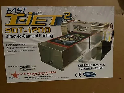 Fast T-Jet2 SDT-1200 Garment (DTG) Printer • $1999