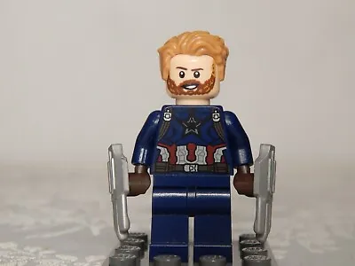Captain America W/Beard & Hand Shields Minifigure (Marvel Avengers Infinity War) • £11.57