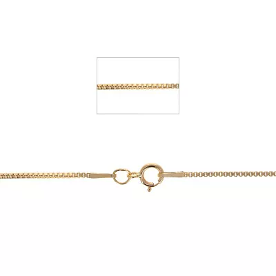 Gold Box Chain 14kt Gold Filled Chains Finished Chain All Lengths 1mm Gen • $21