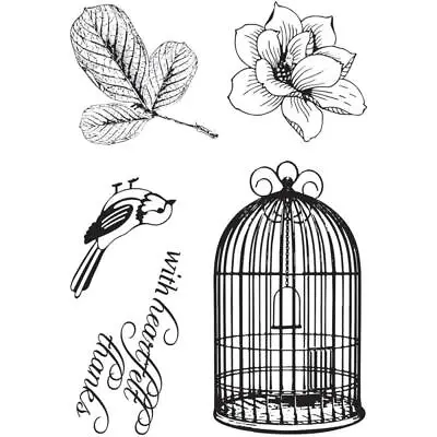 SONGBIRD - Clear Stamp Set - Magnolia Lane Collection - Ultimate Crafts • £4.99