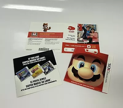 Super Mario 3D Land (Nintendo 3DS) XL Manual & Inserts ONLY. No Game Or Case • $8