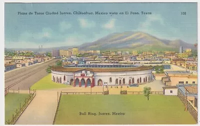 Mexico Juarez Bull Ring Posted 1954 To H.c. Kaster Mmichigan City Indiana • $19.99