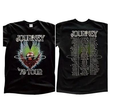 Journey Concert 1979 Tour Vintage T-shirt Men's Unisex Black Shirt All Fans • $20.99