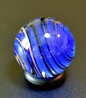Steven Maslach Glass Marble/.927 -very Tight Royal Tornado-blacknutmegroyal Bl • $112.49