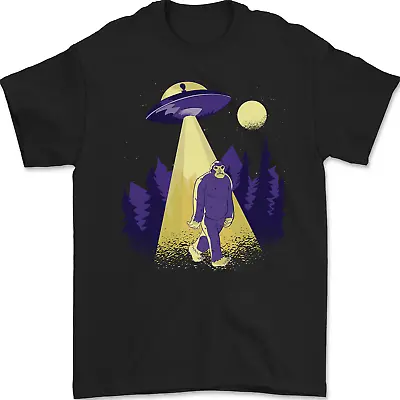 Bigfoot Abduction Funny Alien UFO Mens Gildan Cotton T-Shirt • £7.99