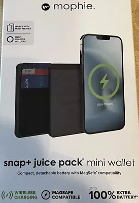 Mophie Snap + Juice Pack Mini Wallet - Wireless Charging With Magsafe • $24.75