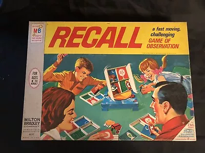 Vintage 1968 Milton Bradley RECALL GAME Of Observation - Complete • $13.49