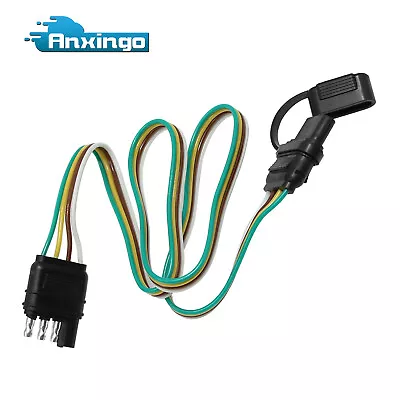 32'' Trailer Light Connector 4 Wire Plug 4Pin Flat Wire Extension Male&Female • $15.42