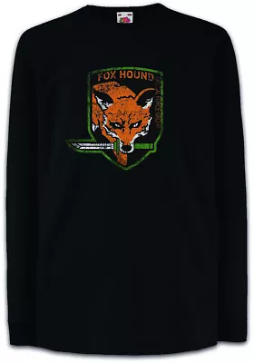 FOXHOUND LOGO Kids Long Sleeve T-Shirt Symbol Boss Metal Gear Solid Fox Snake • £18.99