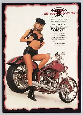 Postcard Los Angeles California Titan Motorcycle Playboy Model Advertising • $5.67