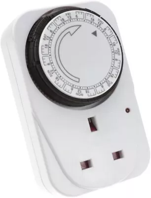 7 Days Segment Timer Light Switch 13A Compact Energy Saver | UK Mains Plug-White • £8.45