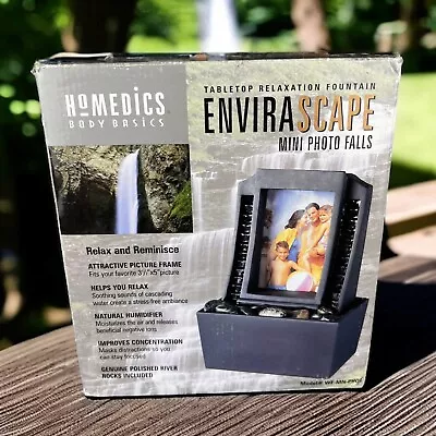 Homedics Envirascape Mini Photo Falls Fountain 3.5”x5” Picture Frame WF-MN-PHOT • $23.75