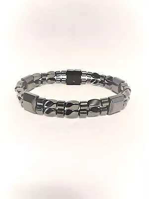 Men's Women's Black Magnetic Hematite Therapy Bracelet 2 Row • $39.99