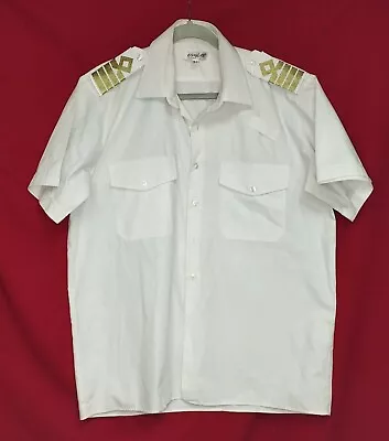 2000's Post Soviet Ukrainian Morflot Merchant Marine Captain White Shirt Sz 54 L • $14