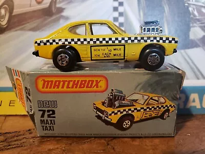 1973 Matchbox 72 Rola-matics Maxi Taxi In Original 1981 Box - Near Mint • $44.99
