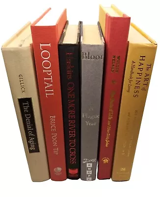 HARDCOVER Prop Staging Books LOT OF 6 Home Decor Library Display Mixed Modern • $17.45