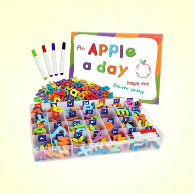 £22.99 • Buy Magnetic Letters Numbers Uppercase Lowercase Kit 234 Pcs And Storage Box UK