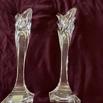 Mikasa Deco Crystal Fluted 8”Taper Candle Holders Germany • $16