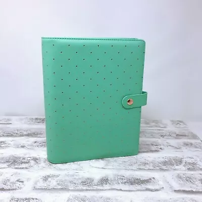 A5 Organiser A5 Filofax Compatible Planner File - Green & Rose Gold Spot • £19.99