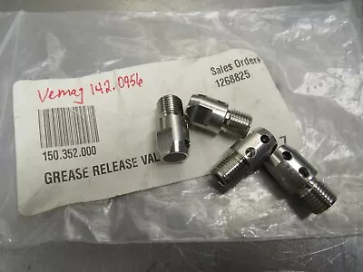 Vemag 150-352-000 Grease Release Valve For 142.0956 Lot Of 4! • $49.99
