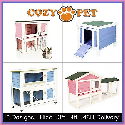 £35.99 • Buy Rabbit Hutch By Cozy Pet Guinea Pig Hutches Run Pink & Blue Rabbit Ferret Runs
