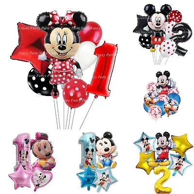 Mickey Mouse Gold Balloons Set Giant Minnie Mouse Birthday Party Disney Theme  • £8.27