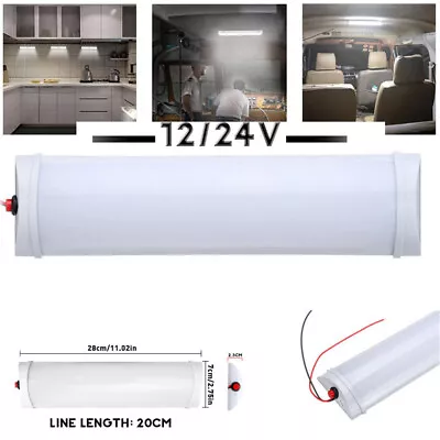 RV Boat Interior 72 LED Ceiling Dome Light Fixture With Switch Super Bright 12V • $8.54