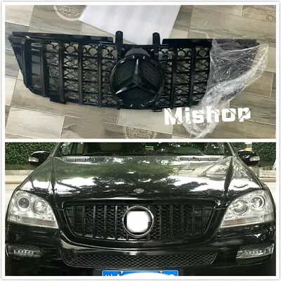 Black GTR Front Mesh Grill For W164 ML320 ML350 2005-2008 Mercedes Benz ML Class • $190