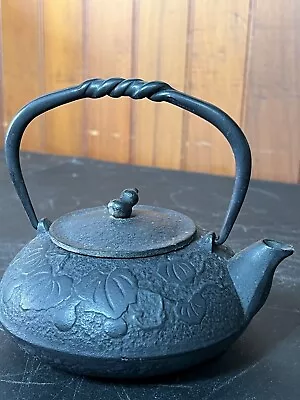 Vintage Floral Cast Iron Oriental Teapot / Kettle • $45