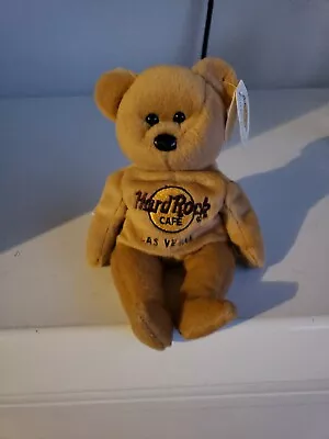 New HARD ROCK CAFE LAS VEGAS Plush ISAAC BEARA Bear BEAN BAG Stuffed Animal Toy • $10.99