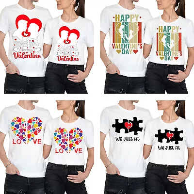 Happy Valentine's Day Propose Love Goals Couple Love Matching T-Shirts #VD1 • £9.99