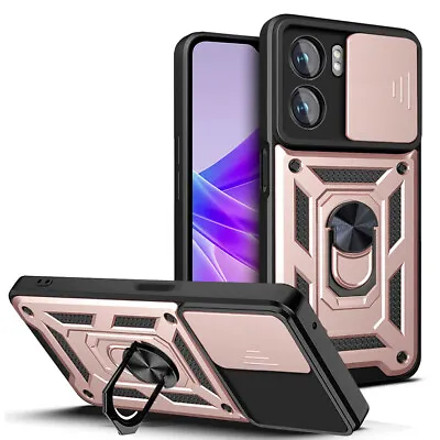 $11.95 • Buy For Oppo A57 A57s A77 Shockproof Hybrid Case Cover Ring Stand+Tempered Glass