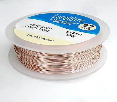 ROSE GOLD Coloured COPPER WIRE 1.25mm 16 GAUGE  500grams - HIGH QUALITY 46meters • £16.72