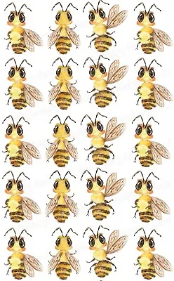 Bee Honey Cupcake Topper Party Decoration Edible Birthday Stand Up Celebration • £5.49