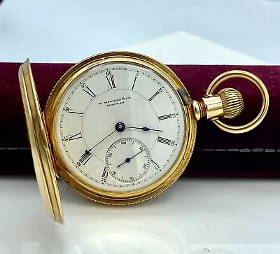 E.Howard & Co 14K Gold Pocket Watch Large • $3600