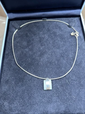£25 • Buy Wedgwood Blue Jasperware Brick Modernist Silver 925 Pendant 