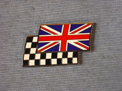 New Classic Car Sports Car Union Jack Chequered Flag Enamel Decal Badge  • £7.80